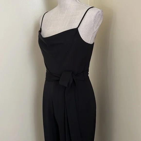 🆕 ANTONIO MELANI Black Jumpsuit with Sweetheart Neckline and Wide-Leg - Picture 7 of 17